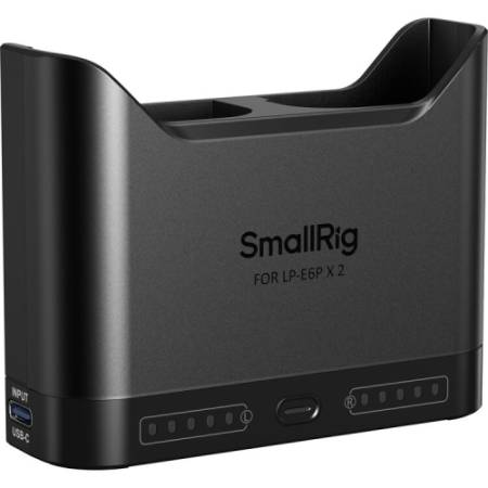 SmallRig 5490 - dwukanałowa ładowarka do akumulatorów Canon LP-E6/LP-E6P/LP-E6N/LP-E6NH